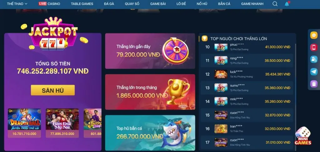 Banner khuyến mãi nổ hũ win